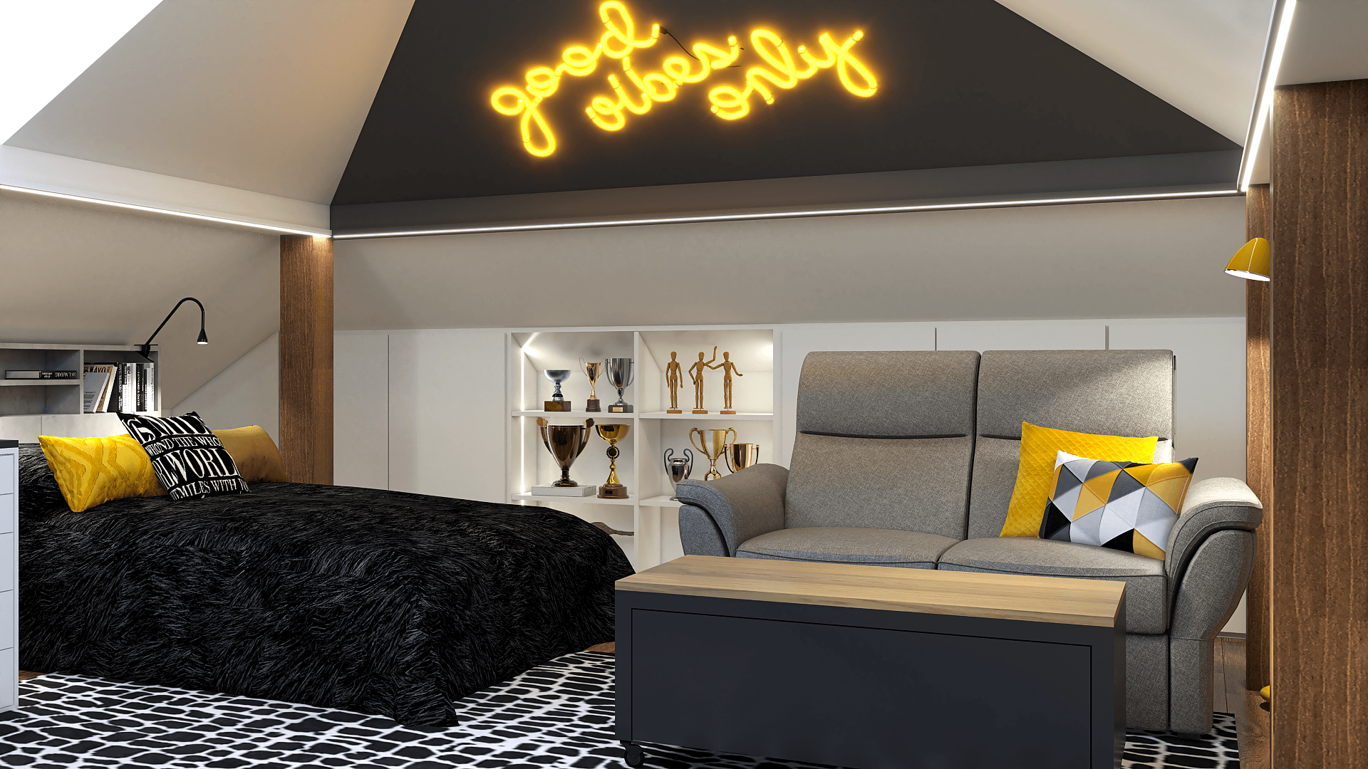 poddasze, pokój nastolatka